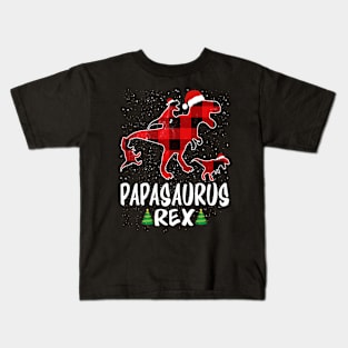 Papa T Rex Matching Family Christmas Dinosaur Shirt Kids T-Shirt